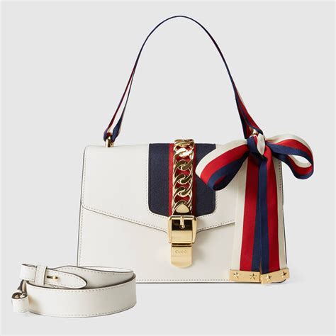 gucci white leather bag|genuine leather Gucci bags.